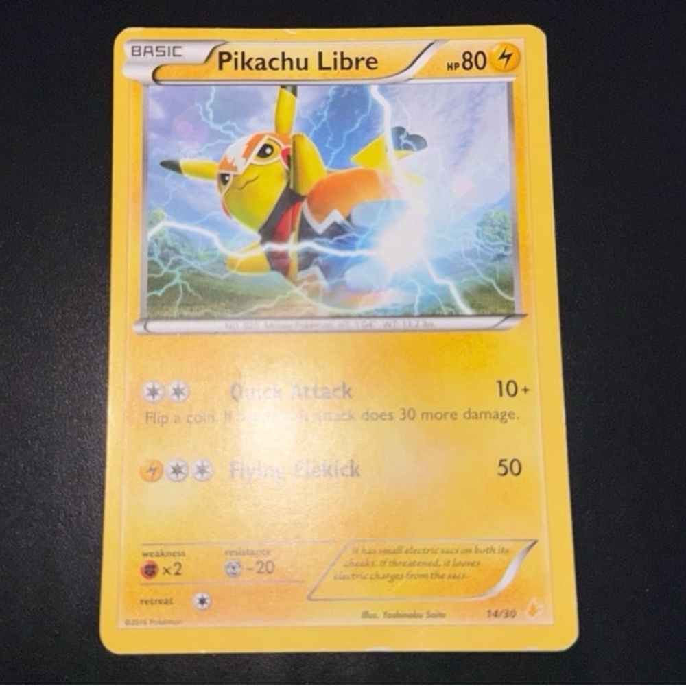 Pikachu Libre XY Trainer kit 14/30 Rare year 2016 Reverse art non-holo NM - Picture 3 of 5